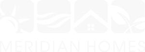 Meridian homes logo in white