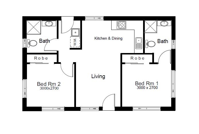 House with Granny Flat plan